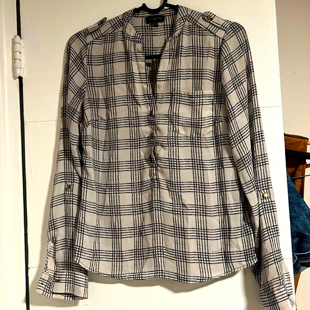 Black and white blouse from The Limited